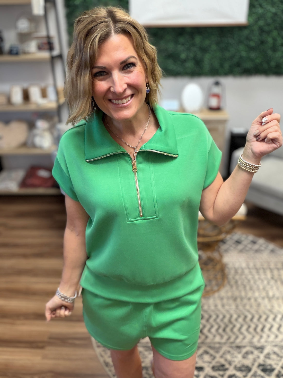 Laguna Half-Zip Ace Set - Green Pop