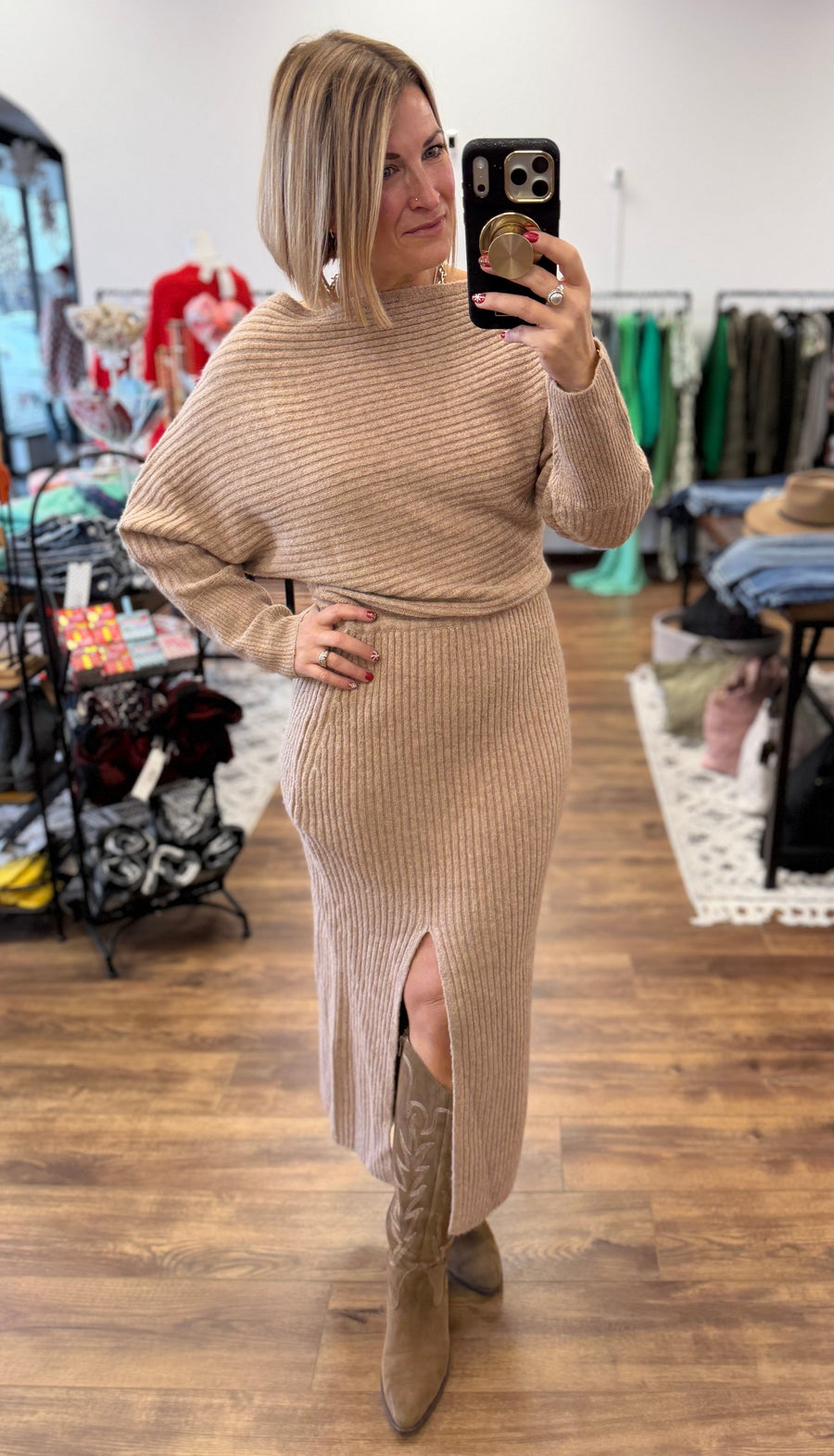 Midi Knit Sweater Dress