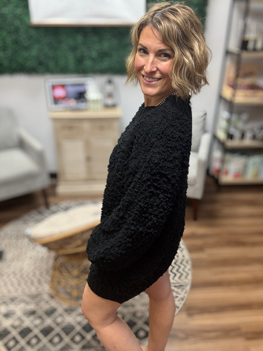 Bouclé Cozy Pocket Sweater Dress