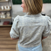 Liverpool - Puff Sleeve Plaid Jacket