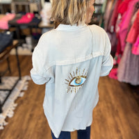 Santorini Shade Gauze Top - Beige