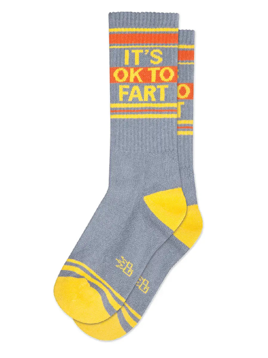 It's Okay to Fart Gym Crew Socks