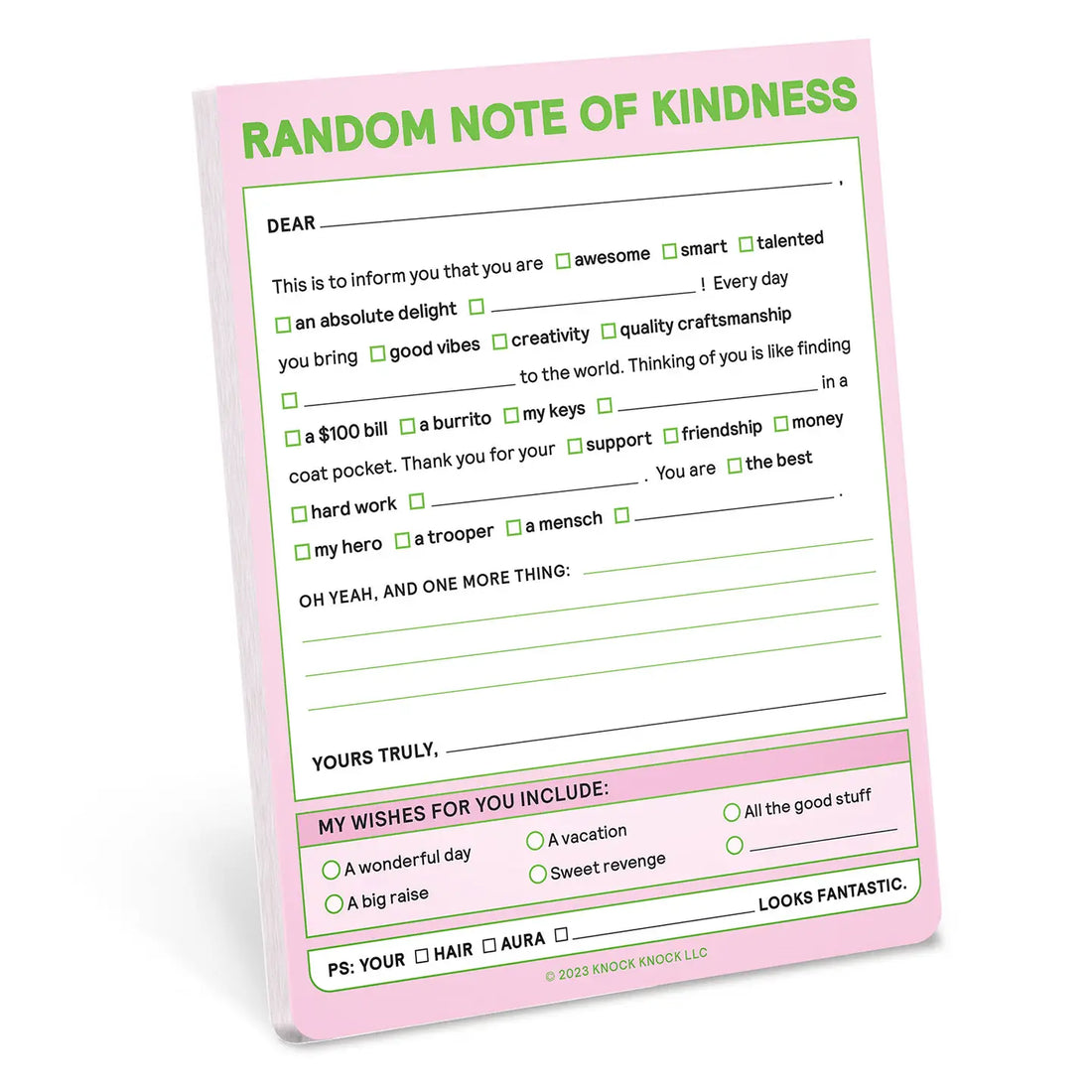 Random Note of Kindness Notepad