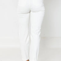 Judy Blue - High Rise White Double Roll Cuff Jogger