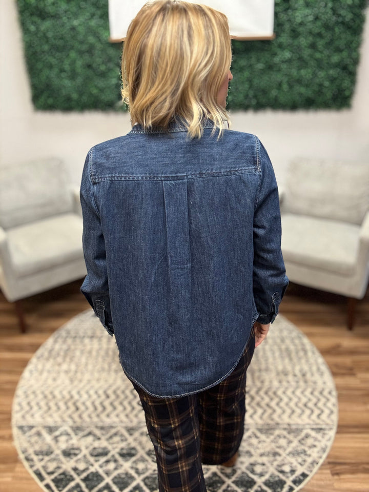 Liverpool | Denim Button Down Shacket