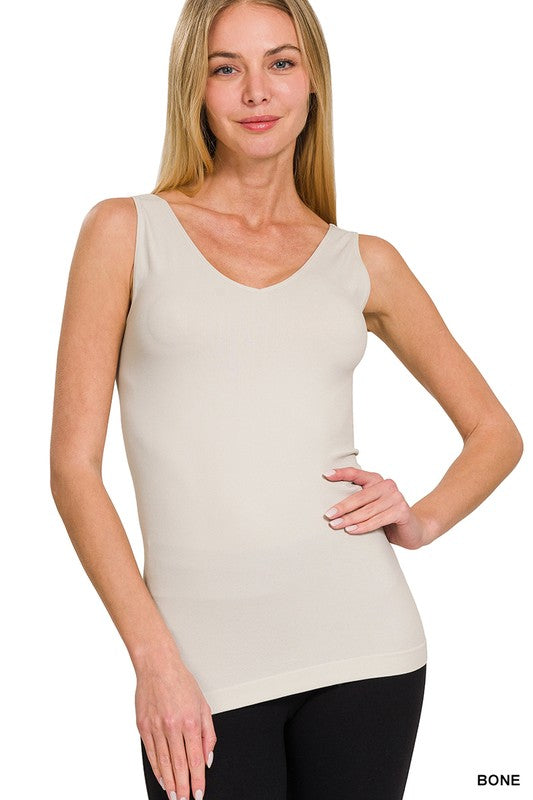 Reversible V-Neck / Scoop Neck Seamless Tank