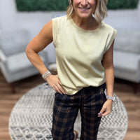 Liverpool - Mabel Plaid Crop Wide Leg Pants