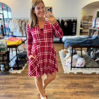 Marissa - Long Sleeve Plaid Dress