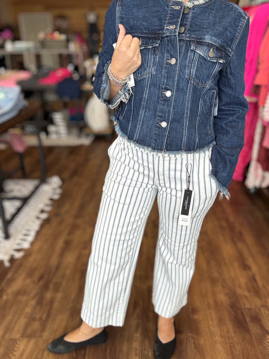 Liverpool - Wide Leg Crop with Patch Pockets