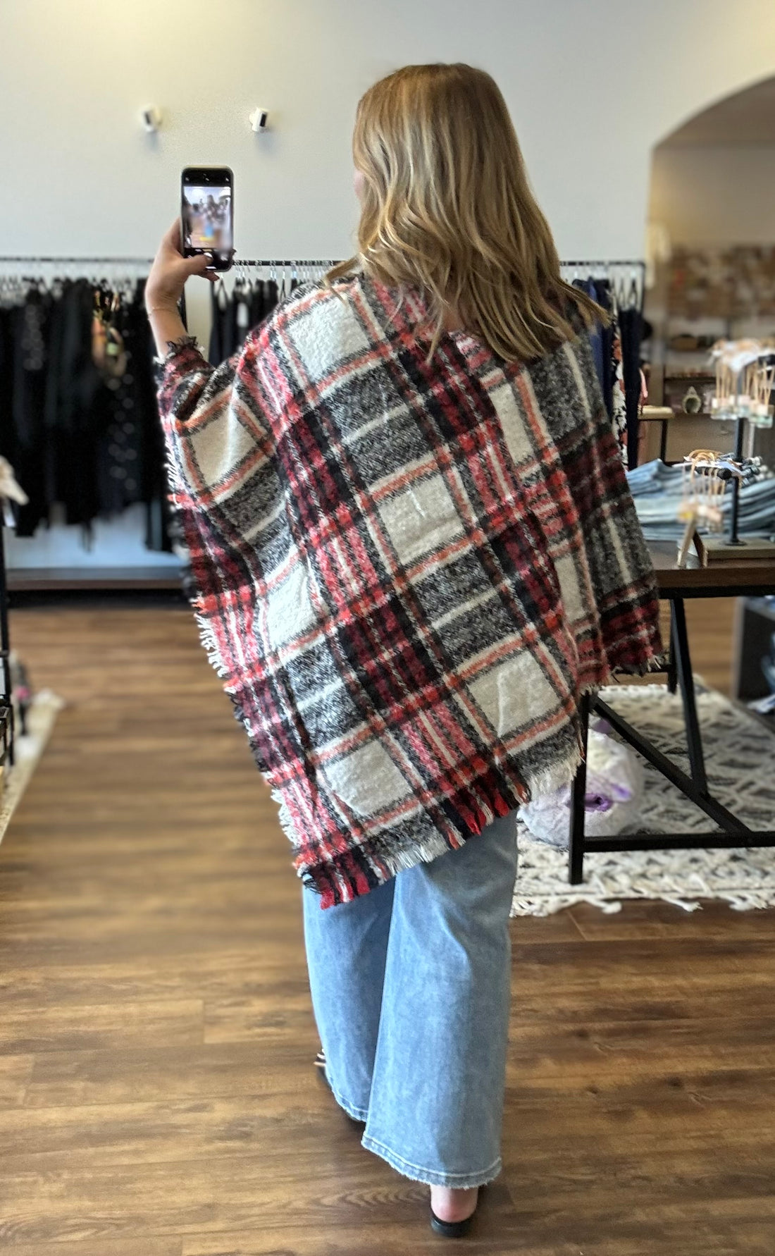 The Perfect Plaid Poncho