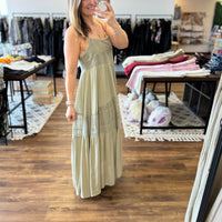 Lucy - Lace Contrast Maxi Dress