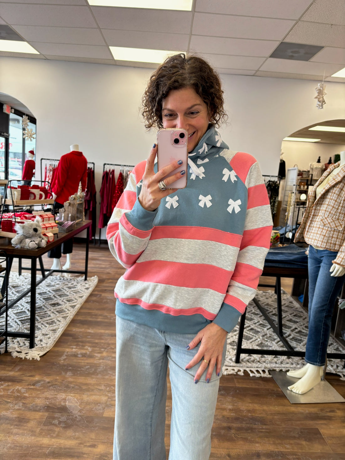 Red, White and BOW Hoodie