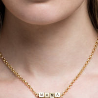 MAMA Block Necklace
