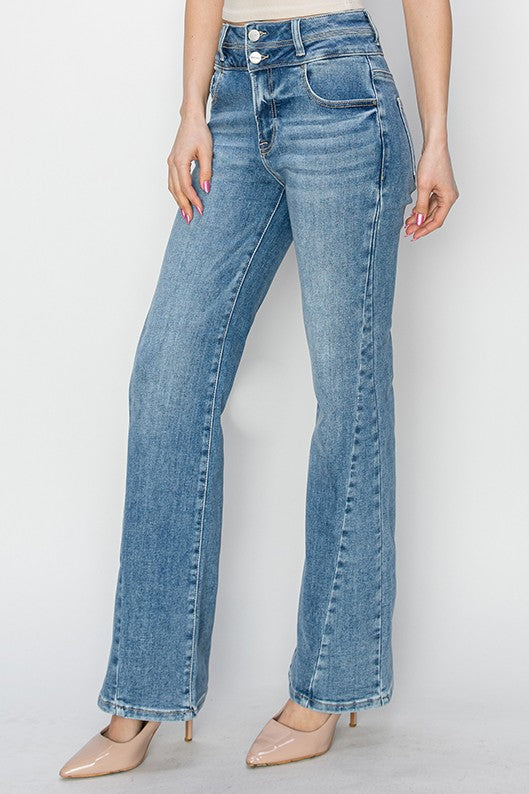 Risen - High Rise Ankle Straight Jeans