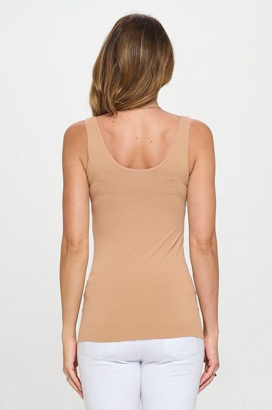 Reversible V or U Neckline Seamless Tank