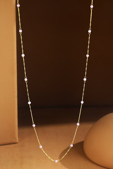 Tiny Mother of Pearl Station Necklace