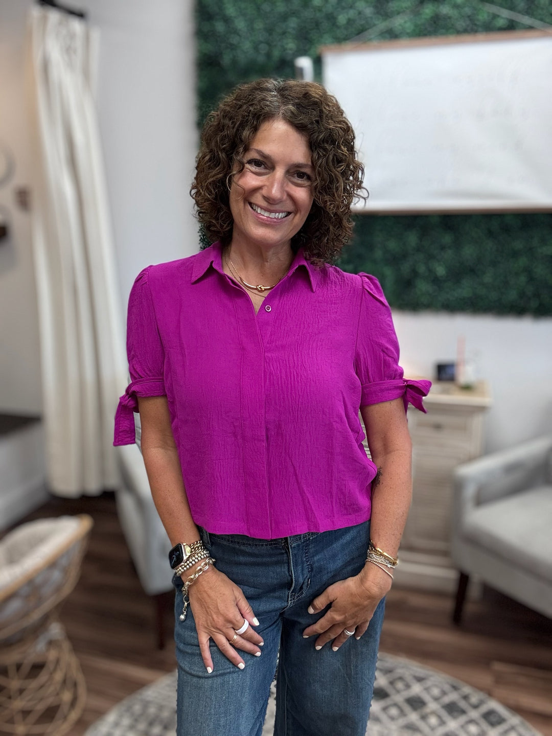 Lainey - Tie Sleeve Top