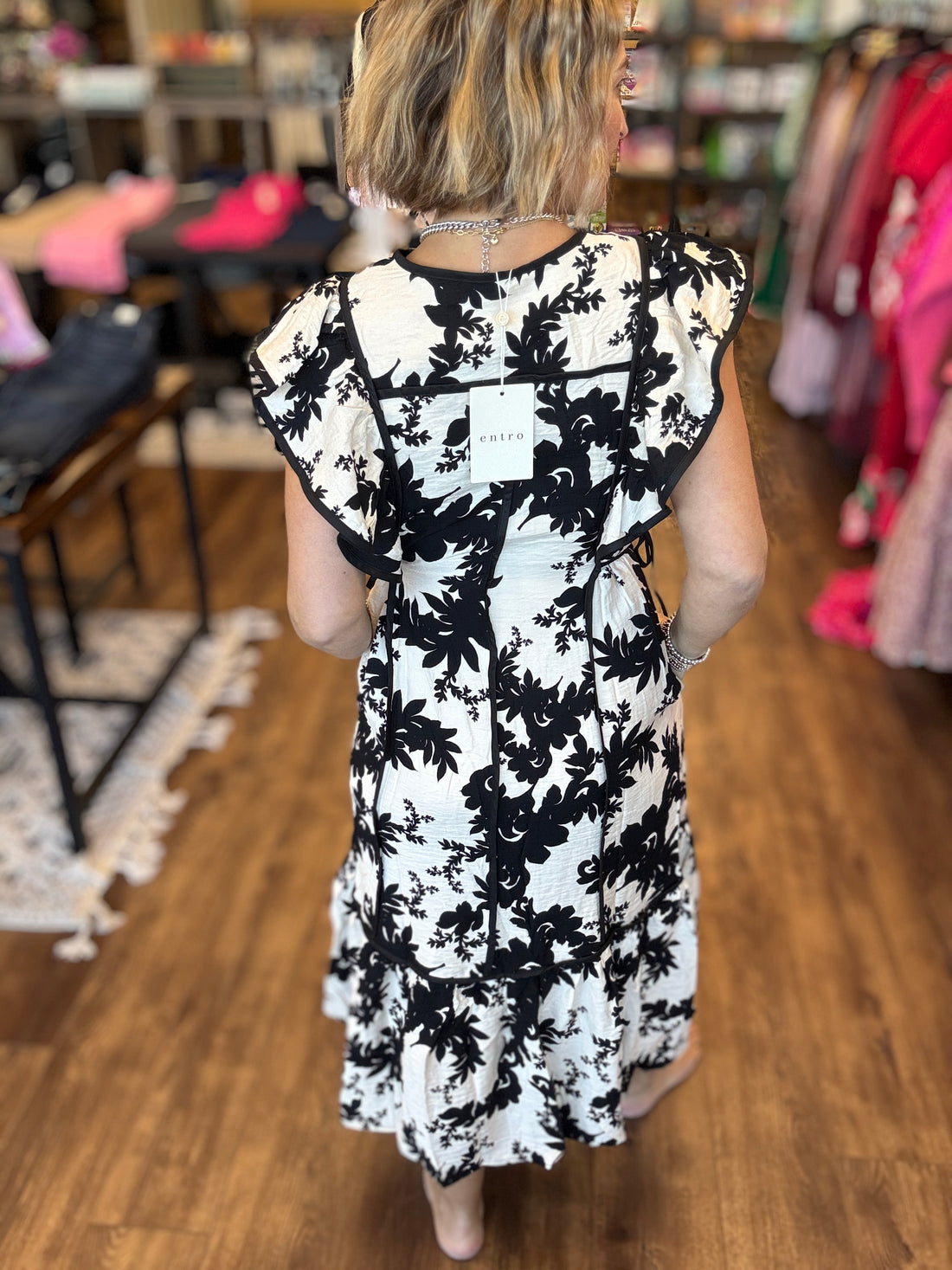 The Camellia Contrast Dress