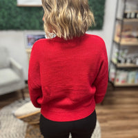 Sweet as Sugar Sweater - Red