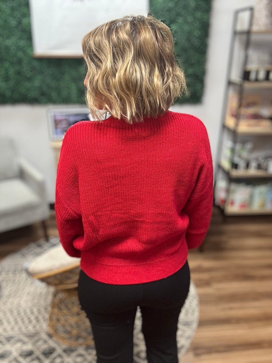 Sweet as Sugar Sweater - Red