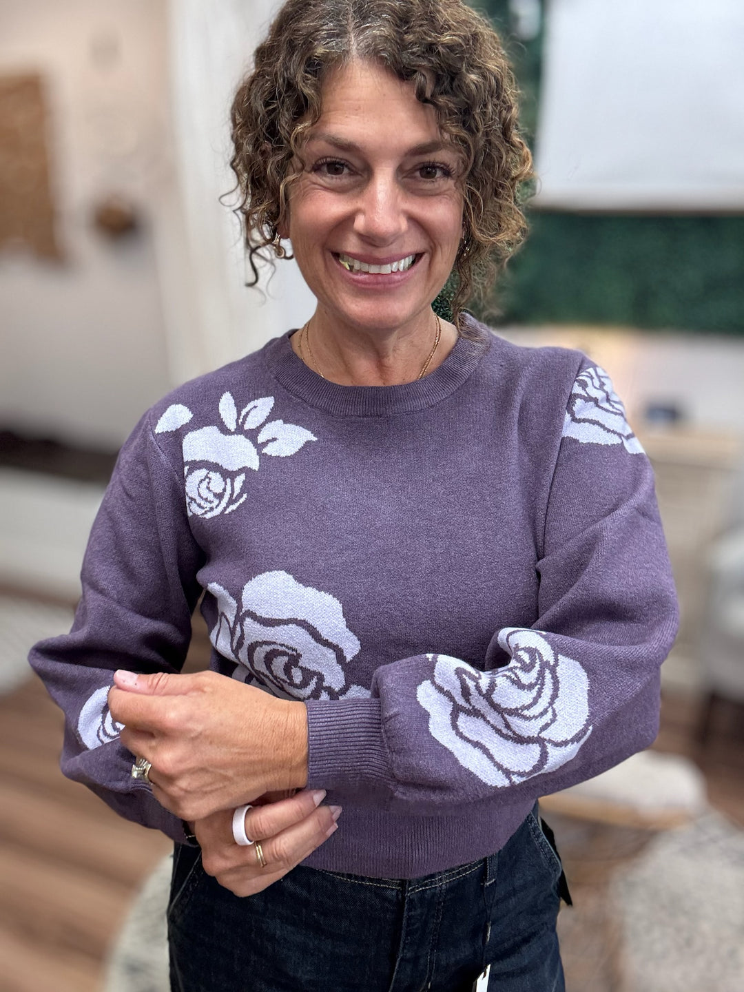 Violet in Bloom Sweater