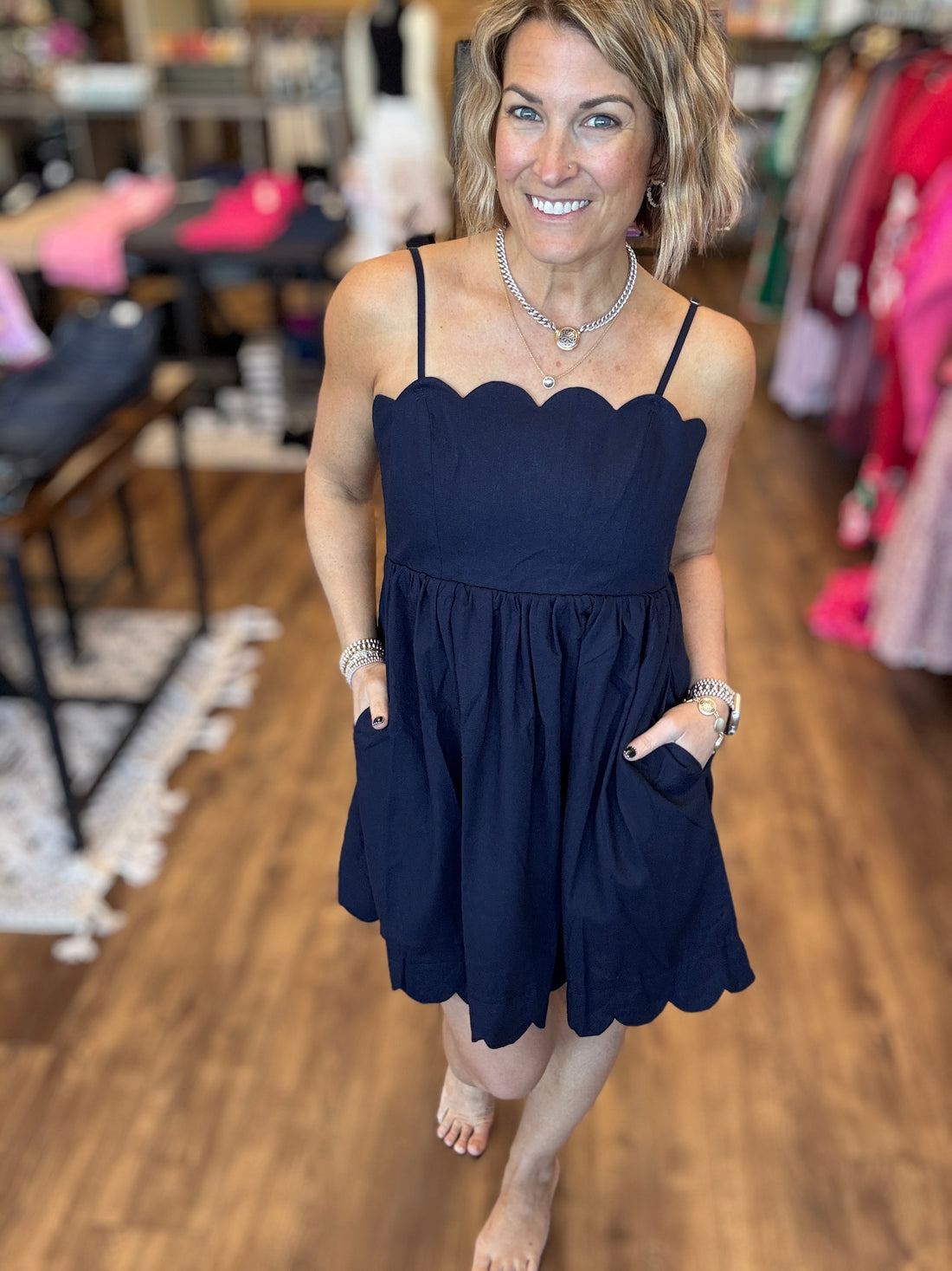 Scalloped Sweetheart Dress