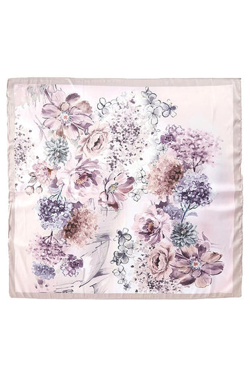 Floral Print Satin Bandana