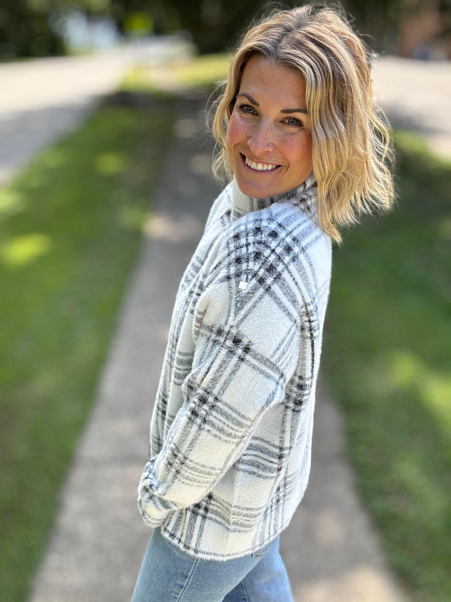The Snowfall Plaid Sweater