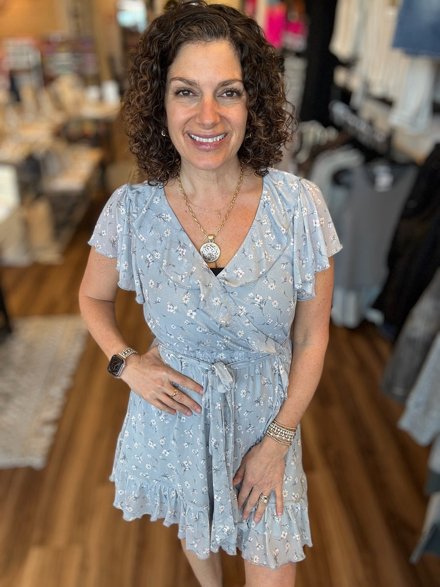 The Bluebell Ruffle Wrap Dress