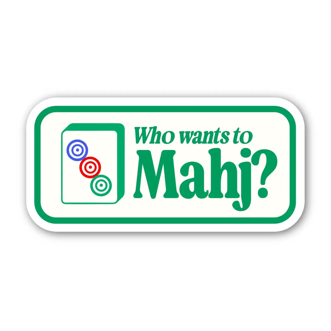 Who Wants to Mahj Waterproof Sticker