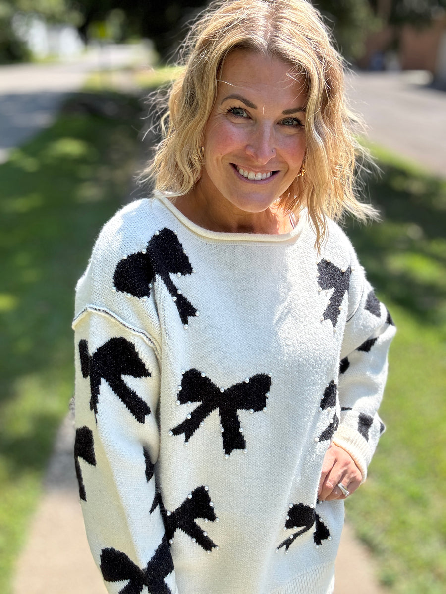 The Holly Bow Sweater