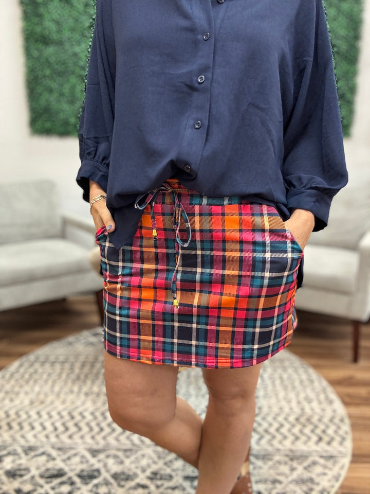 Best Ever Skort - Patterned in Plaid