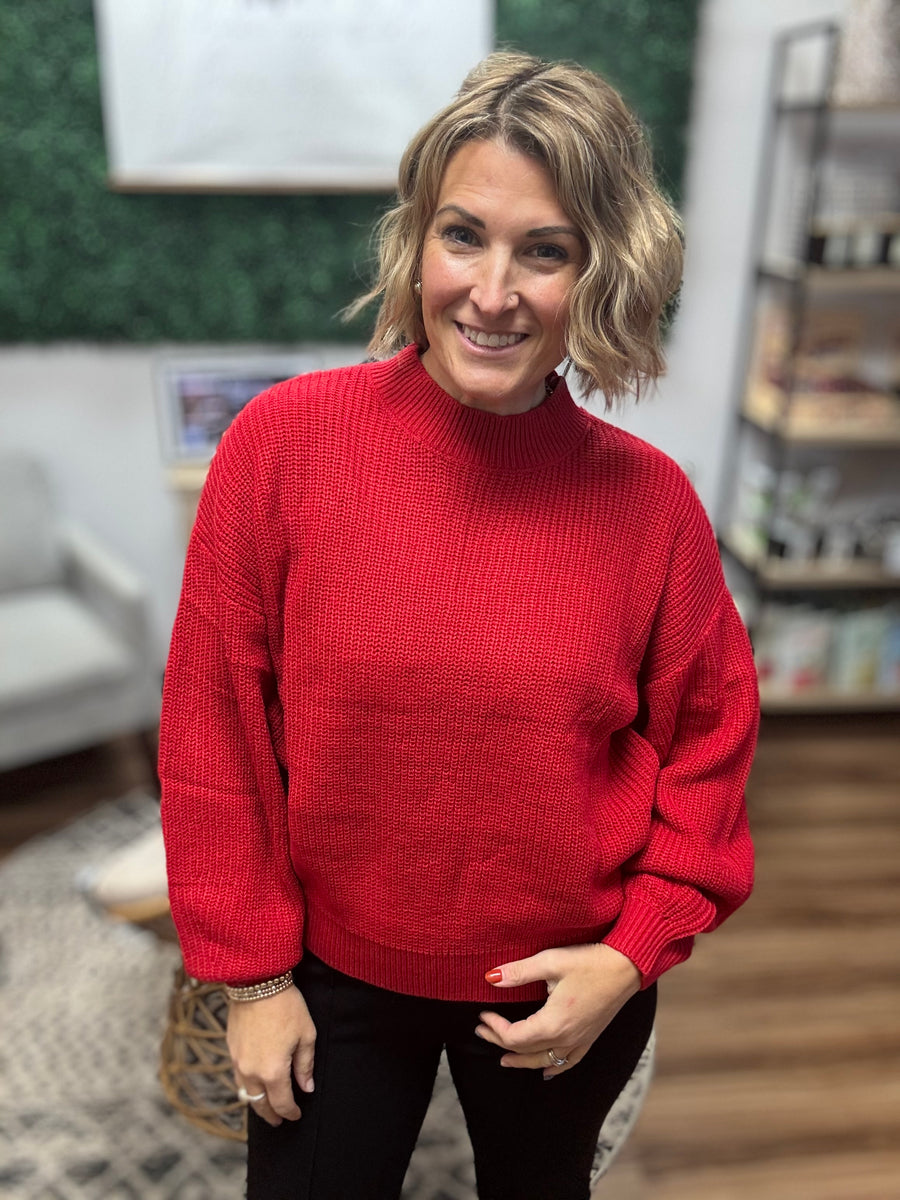 Sweet as Sugar Sweater - Red
