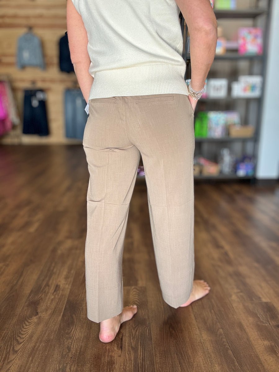Liverpool - Pull-on Tie Waist Wide Leg Ankle
