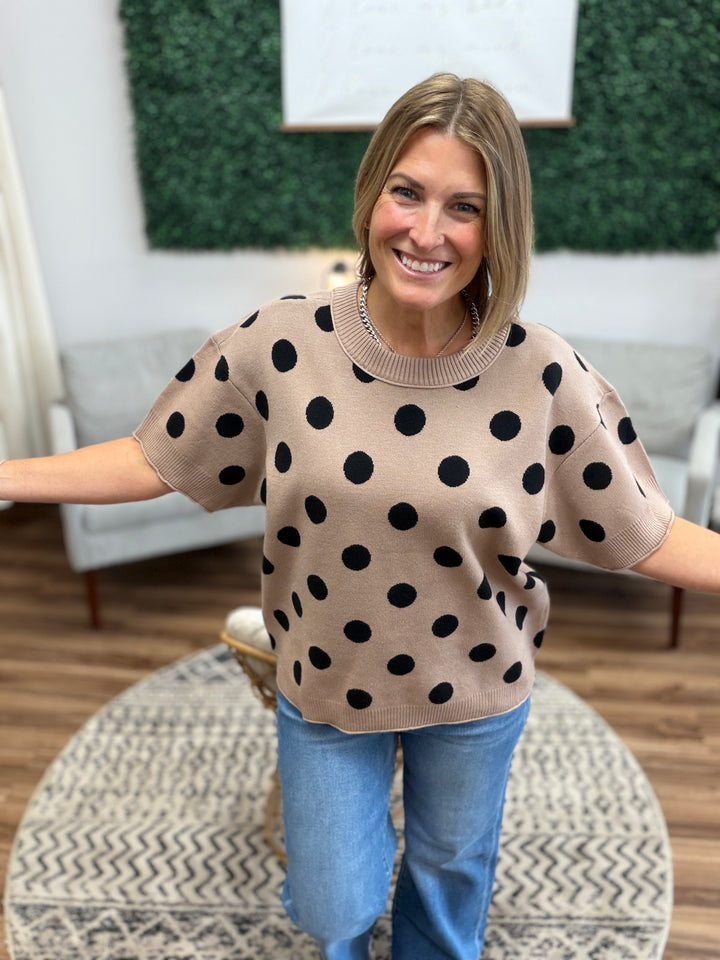 Spot On Short Sleeved Sweater