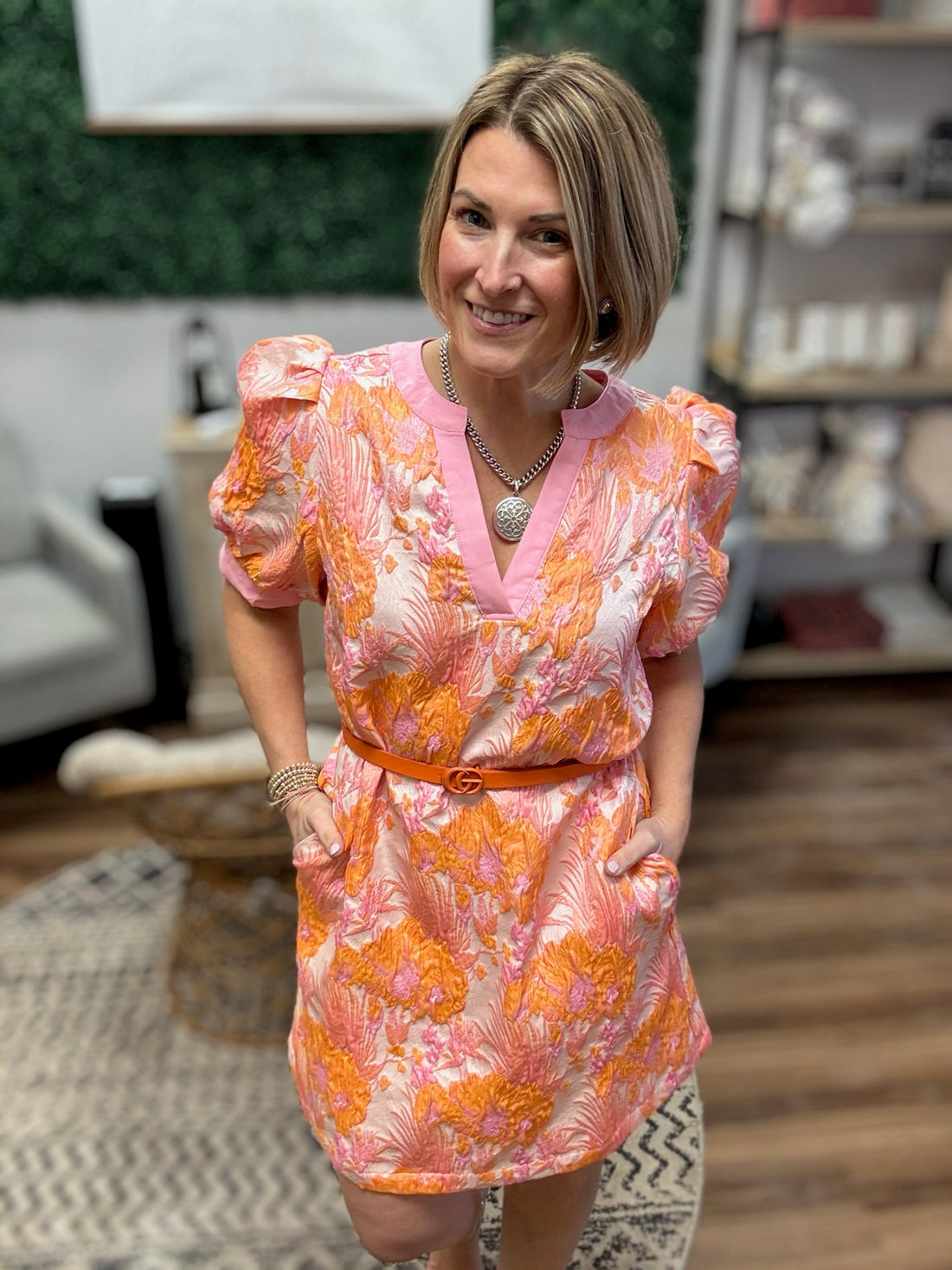 Peach Bottom Shift Dress