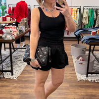 Flounce & Flow Romper - Black