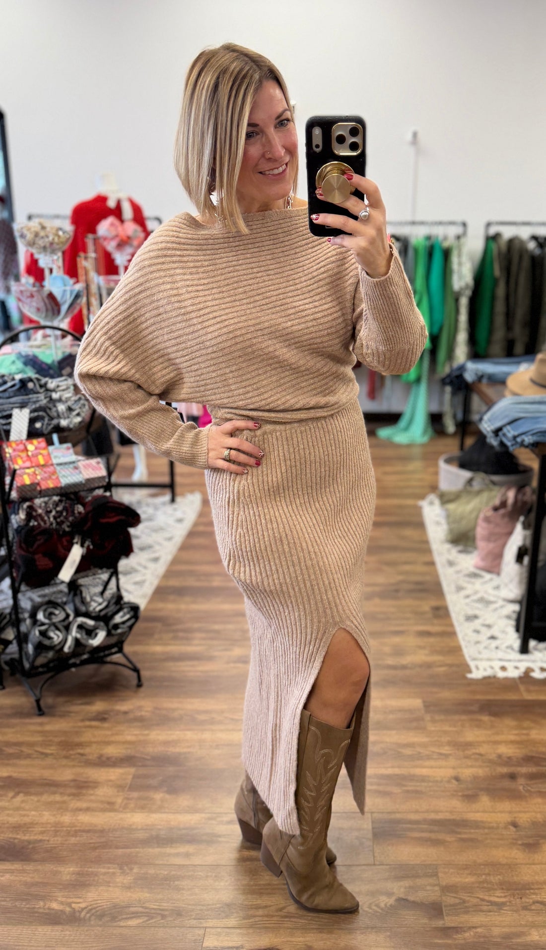 Midi Knit Sweater Dress