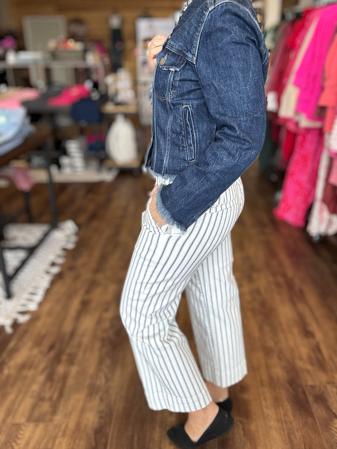 Liverpool - Wide Leg Crop with Patch Pockets