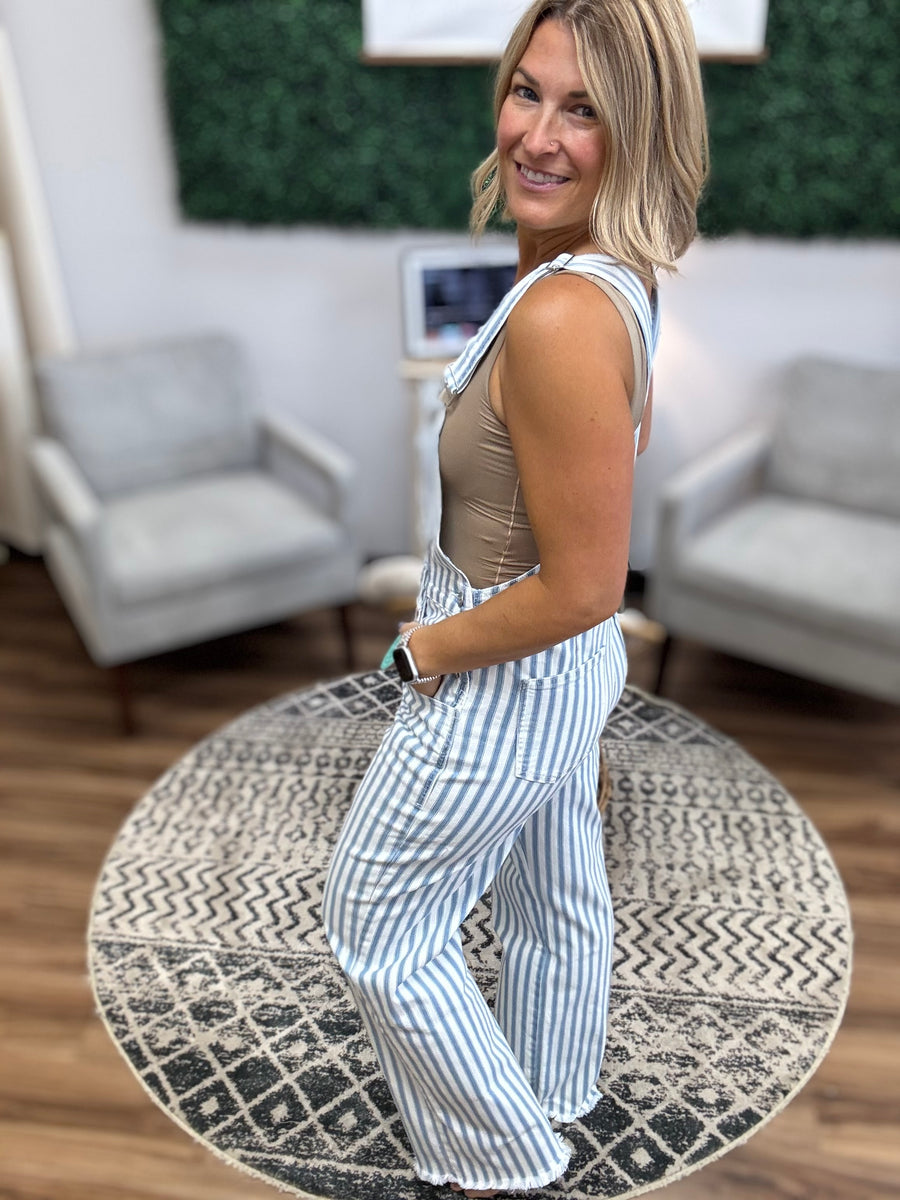 Dahlia Striped Overalls