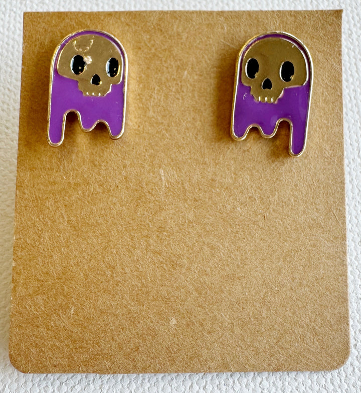 BOO-tiful Enamel Halloween Earrings