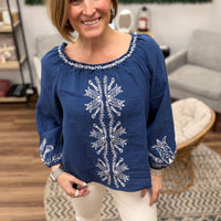 Liverpool - 3/4 Sleeve Woven Top