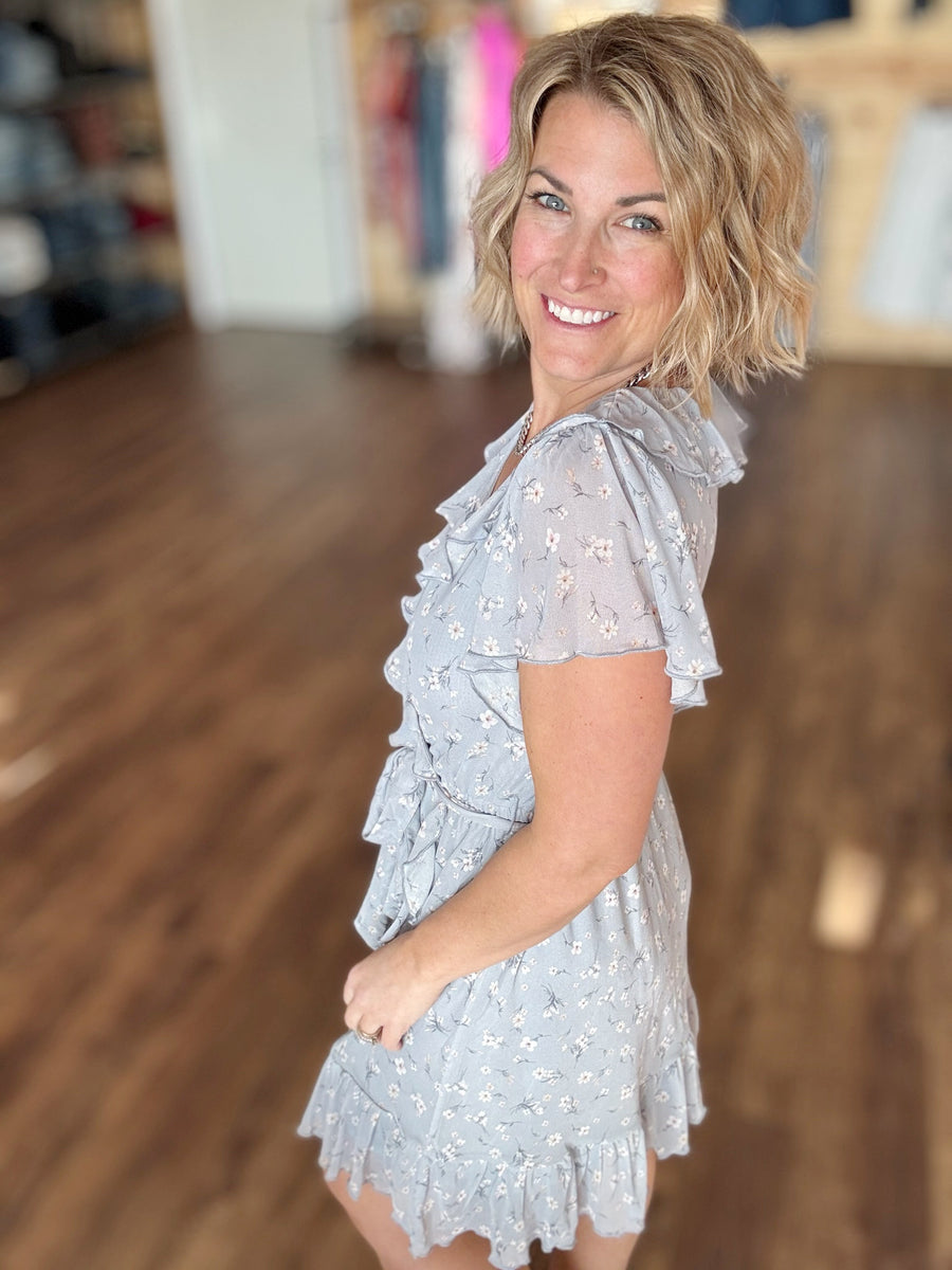 The Bluebell Ruffle Wrap Dress