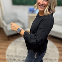 Liverpool - Embroidered 3/4 Bell Sleeve Top