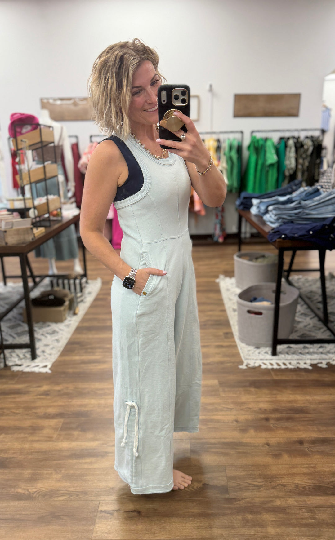 The Weekend Wanderer Jumpsuit - Mist
