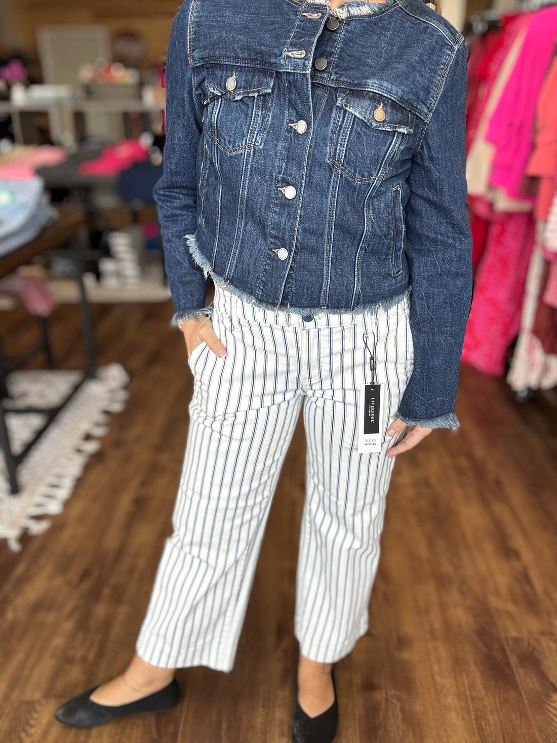 Liverpool - Wide Leg Crop with Patch Pockets