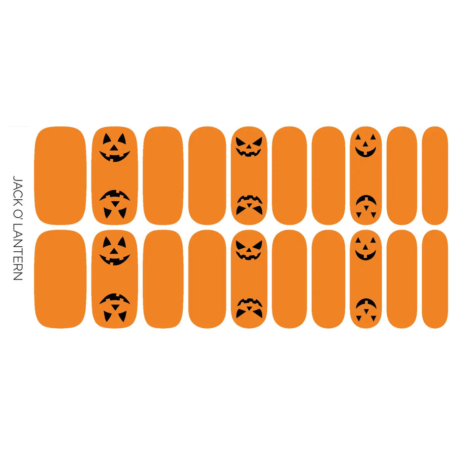 Jack O' Lantern | Classic Orange & Black Halloween Nail Wrap