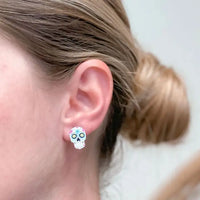 Sugar Skull Stud Earrings