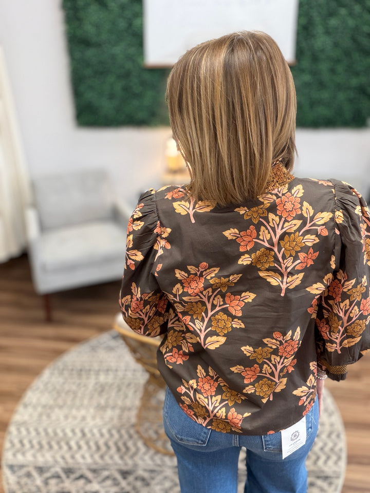 Autumn Heirloom Floral Blouse