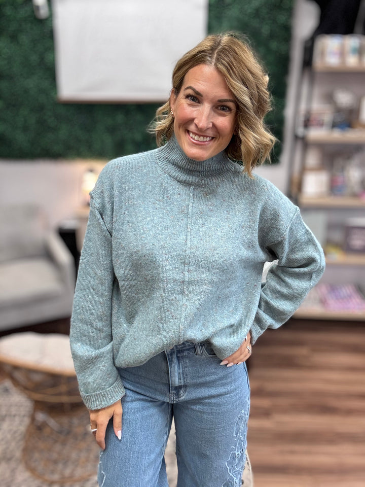 Autumn Haze Mock Neck Sweater